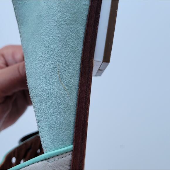 Rebecca Minkoff Sadie Flat, Putty/Winter Mint - Picture 10 of 12